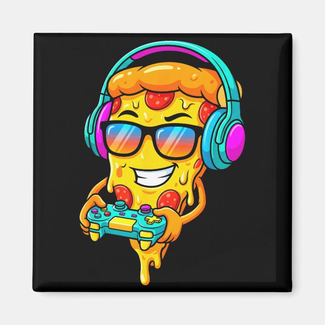 Gamer Zza Slice Video Gaming Boy Enthusiast Gamer  Magnet (Front)