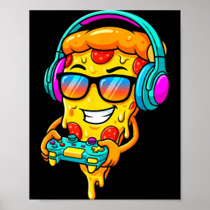 Gamer Zza Slice Video Gaming Boy Enthusiast Gamer Poster