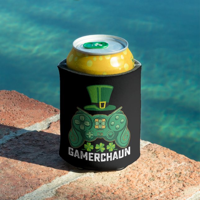 Gamerchaun Gamer Gaming Games St Patrick's Day Can Cooler (In Situ Pool)