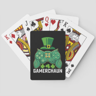Gamerchaun Gamer Gaming Games St Patrick's Day Playing Cards