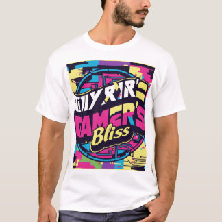 Gamer's Bliss T-Shirt Design (Zazzle) Level up you