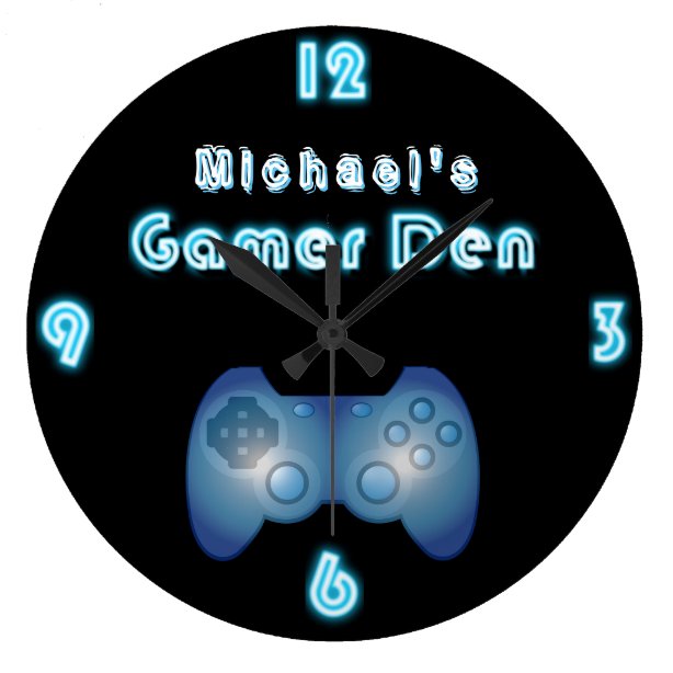 Gamer Wall Clocks Zazzle UK