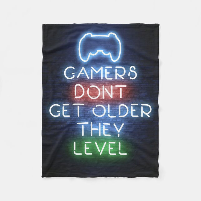 Gamers Do Not Get Older Fleece Blanket (Front)