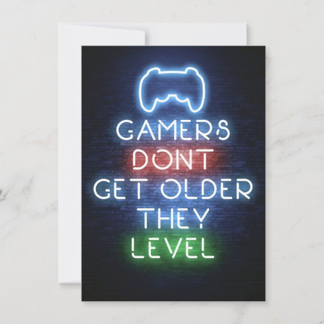 Gamers Do Not Get Older Invitation (Front)