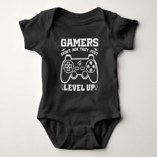 Gamers Don't Age They just Level Up Birthday Gamer Baby Bodysuit