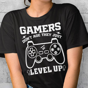 Gamers Don't Age They just Level Up Birthday Gamer T-Shirt