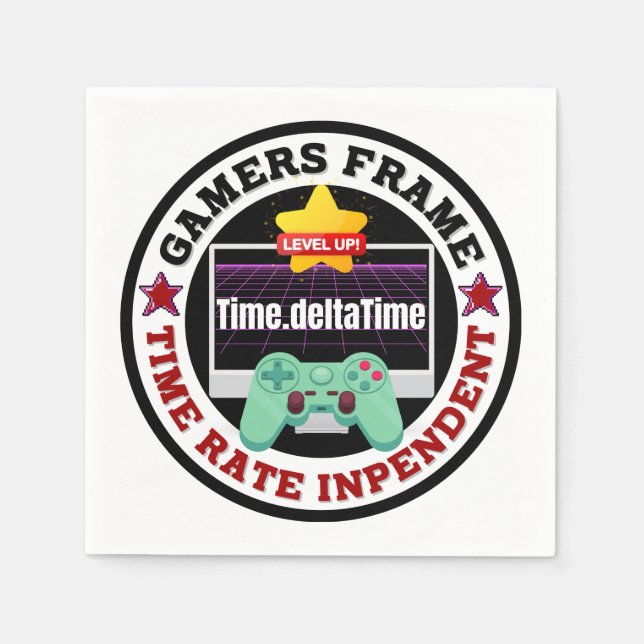 Gamers Frame - Time Rate Independant  Napkin (Front)
