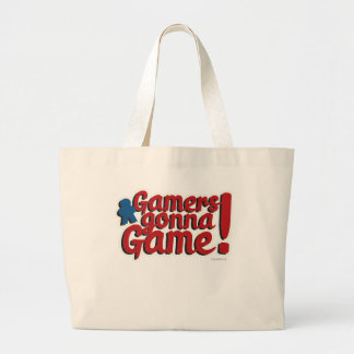 Gamers Gonna Game Epic Boardgame Slogan Large Tote Bag