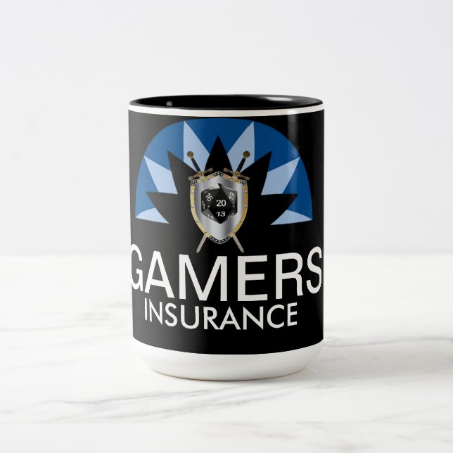 Gamers Insurance Two-Tone Coffee Mug (Center)