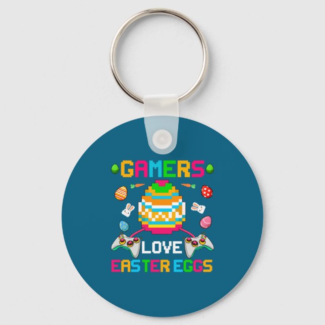 Gamers Love Easter Eggs Easter Day For Teens Boys  Key Ring (Front)