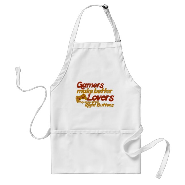 Gamers make better lovers standard apron (Front)
