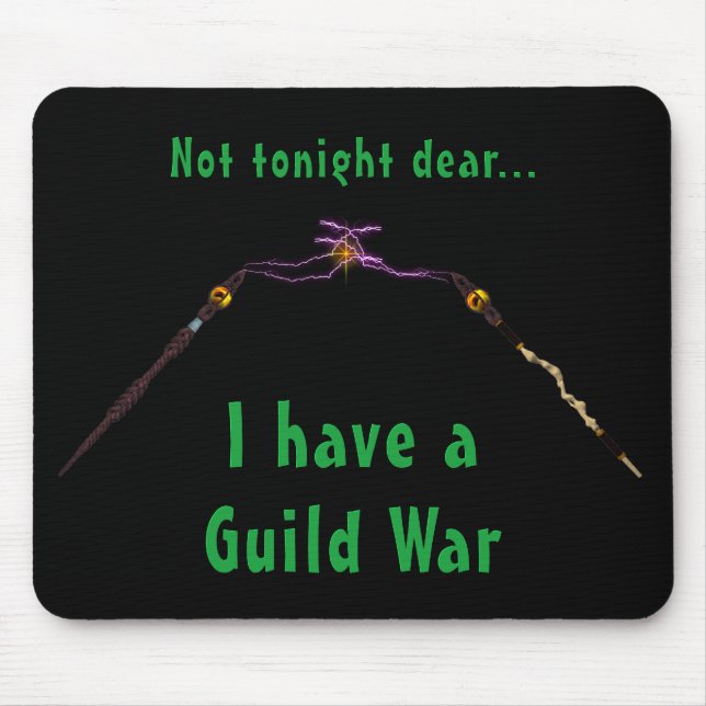 Gamers MMORPG War Humourous Mousepad (Front)