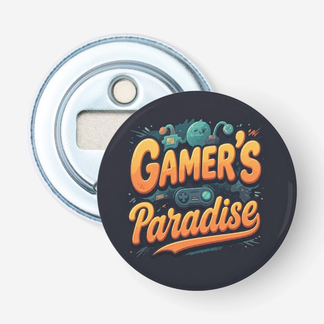 Gamer's Paradise  Bottle Opener (Front)