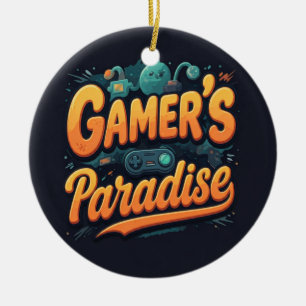 Gamer's Paradise Ceramic Tree Decoration
