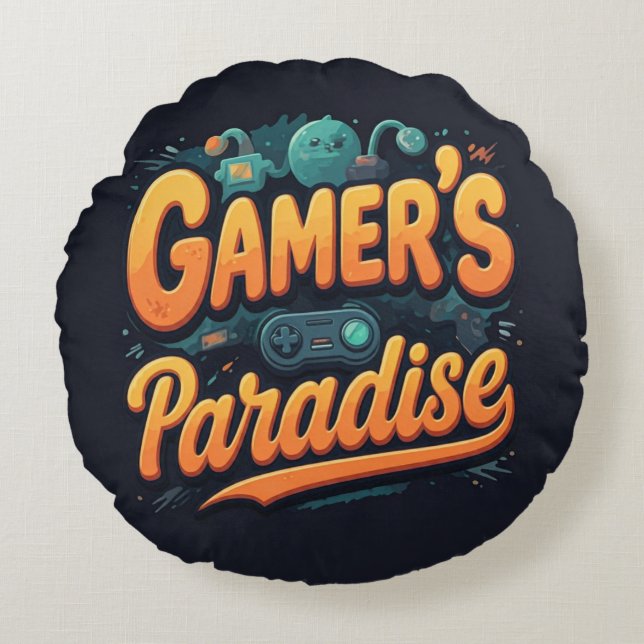 Gamer's Paradise  Round Cushion (Front)