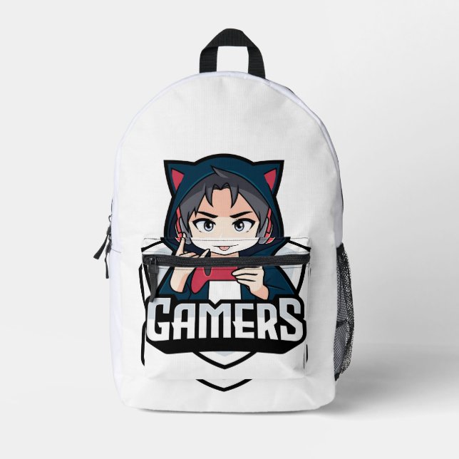 Gamers Printed Backpack (Front)