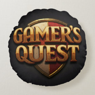 Gamer's Quest Round Cushion