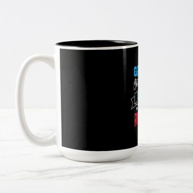Gamers They Respawn Two-Tone Coffee Mug (Left)