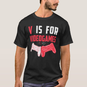 Gamers   V Is For Videogames Valentine's Day Boys T-Shirt