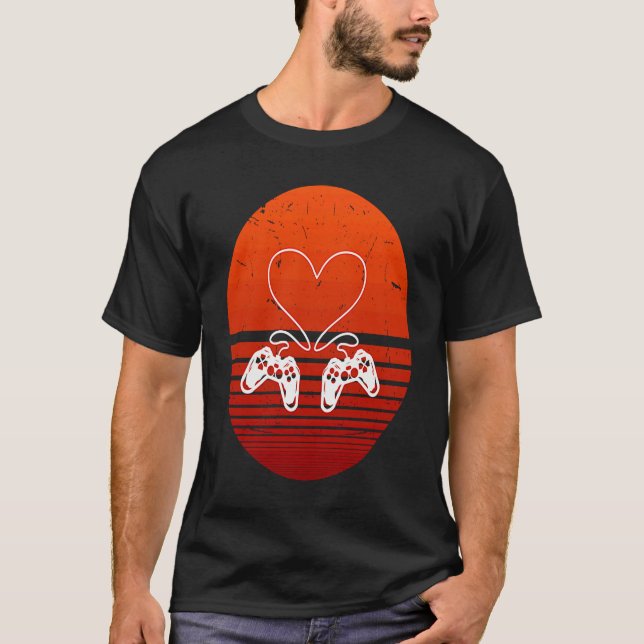 Gamers Valentine  Valentine's Day for Gamers T-Shirt (Front)