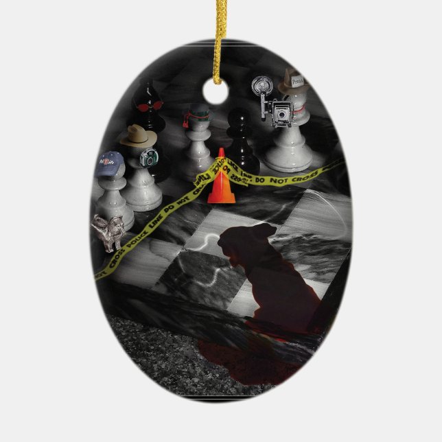 Games - Chess - It's only a Game Ceramic Tree Decoration (Front)