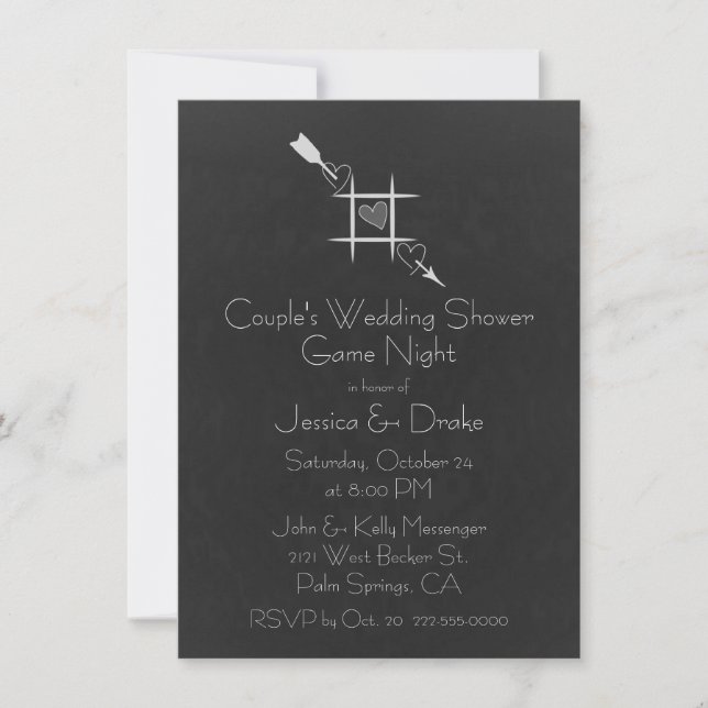 Games Couple's Wedding Shower Invitation (Front)