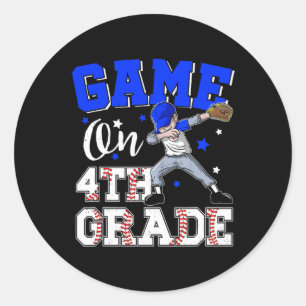 Games On 4th Grade  Boy Dabbing First Day Of Schoo Classic Round Sticker