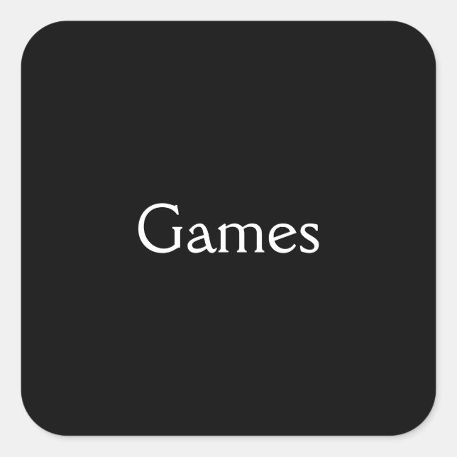 Games Square Sticker (Front)