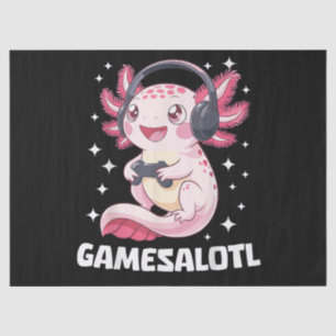 Gamesalotl Axolotl Gaming Tissue Paper