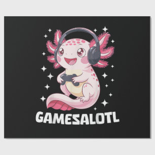 Gamesalotl Axolotl Gaming Wrapping Paper