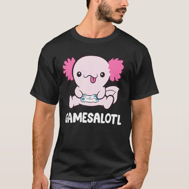 Gamesalotl Gaming Axolotl T-Shirt (Front)