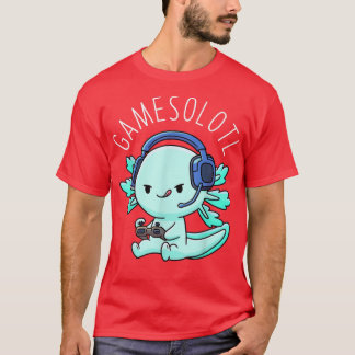 Gamesolotl Aolotl Fish Gamer Gaming Anime Lizard V T-Shirt