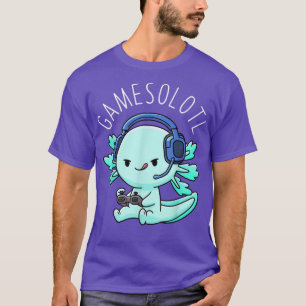 Gamesolotl Aolotl Fish Gamer Gaming Anime Lizard V T-Shirt