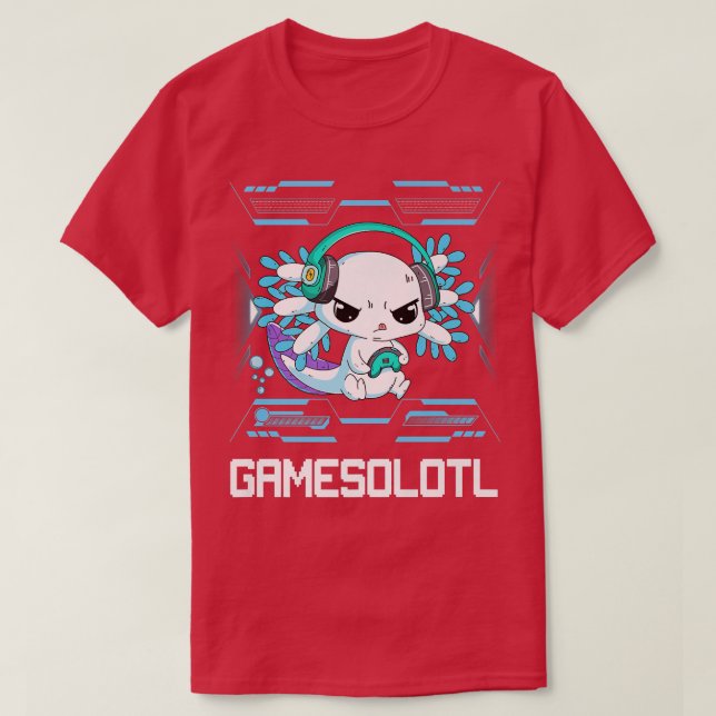 Gamesolotl Aolotl Video Gamer Kawaii Pastel Goth A T-Shirt (Design Front)