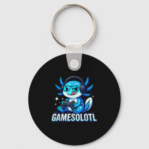 Gamesolotl Axolotl Fish Gamer Gaming Anime Video G Key Ring