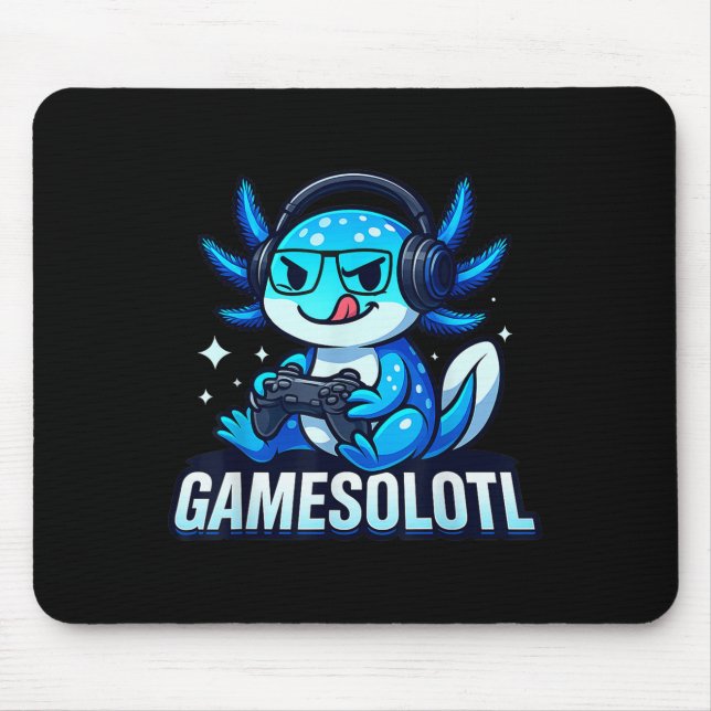 Gamesolotl Axolotl Fish Gamer Gaming Anime Video G Mouse Mat (Front)