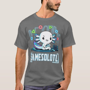 Gamesolotl  Axolotl Fish Playing Video Games  T-Shirt