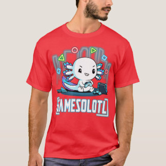 Gamesolotl  Axolotl Fish Playing Video Games  T-Shirt