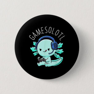 Gamesolotl Axolotl Gamer Anime Gifts Kawaii Boys G 6 Cm Round Badge