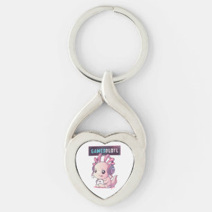 Gamesolotl - Axolotl Gamer Key Ring