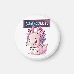 Gamesolotl - Axolotl Gamer Magnet