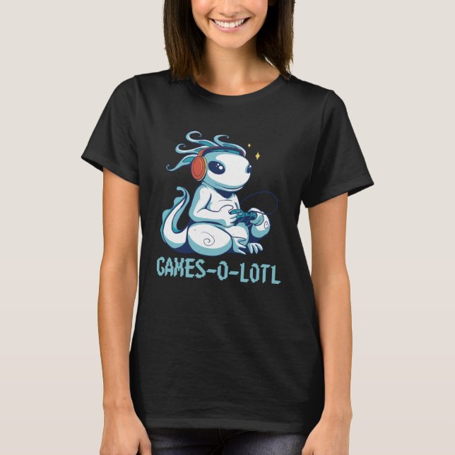 Gamesolotl Axolotl  Gamer T-Shirt (Front)