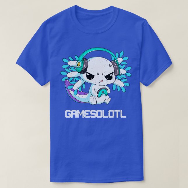 Gamesolotl  Axolotl  Kids Salamander Cute Axolotl  T-Shirt (Design Front)