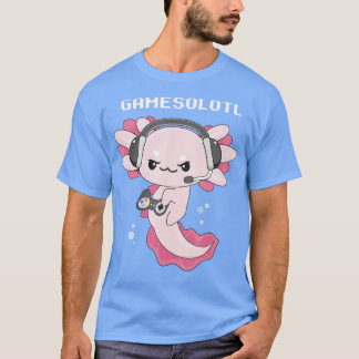 Gamesolotl  Axolotl Playing Video Games Gaming Axo T-Shirt