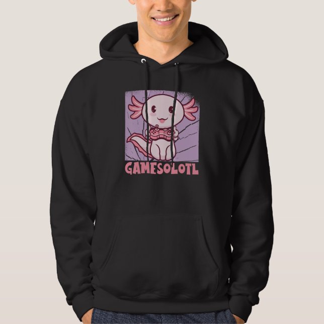 Gamesolotl Axolotl Video Game Gaming Gamer Matchin Hoodie (Front)