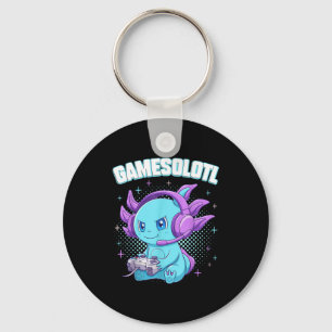 Gamesolotl Axolotl Video Gamer Kawaii Anime Gifts  Key Ring