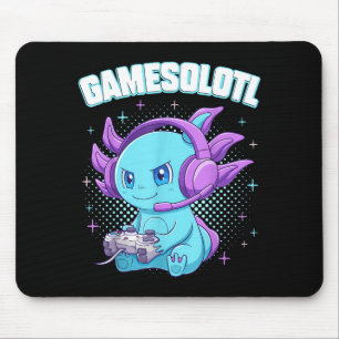 Gamesolotl Axolotl Video Gamer Kawaii Anime Gifts Mouse Mat