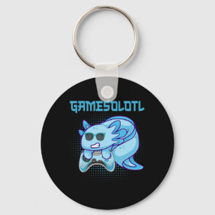 Gamesolotl Axolotl Video Gamer Kawaii Anime Kids B Key Ring