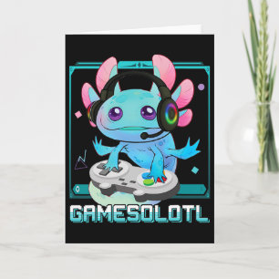 Gamesolotl Axolotl Video Gamer Kawaii Pastel Goth  Card