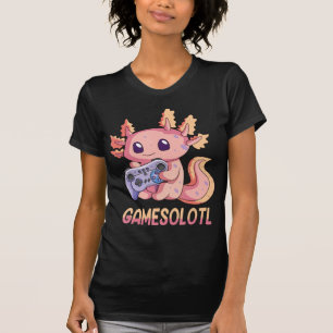 Gamesolotl Axolotl Video Gamer Kawaii Pastel Goth T-Shirt